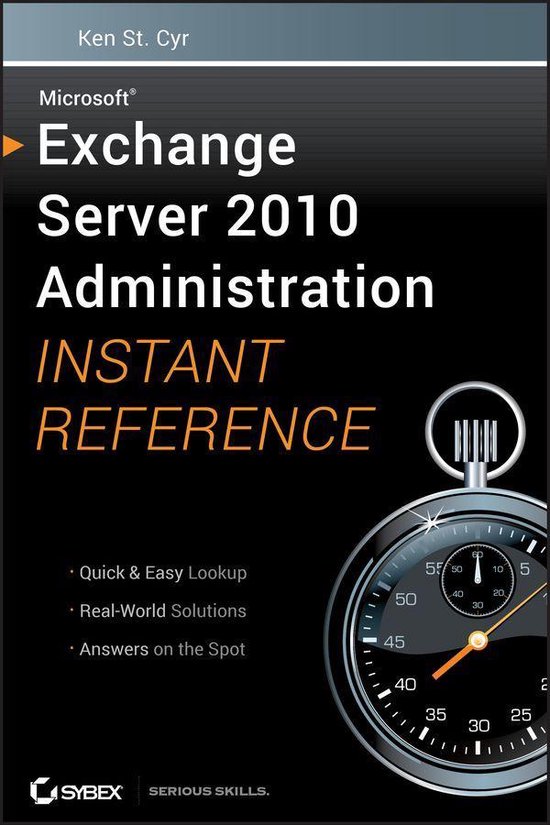 Microsoft Exchange Server 2010 Administration Instant Refere ... - cover
