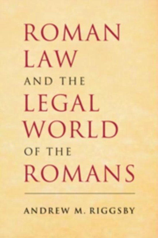 Roman Law and the Legal World of the Romans - cover