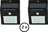 Buitenverlichting  - buitenlamp met sensor - LED lamp solar / zonne energie - set van 2 stuks