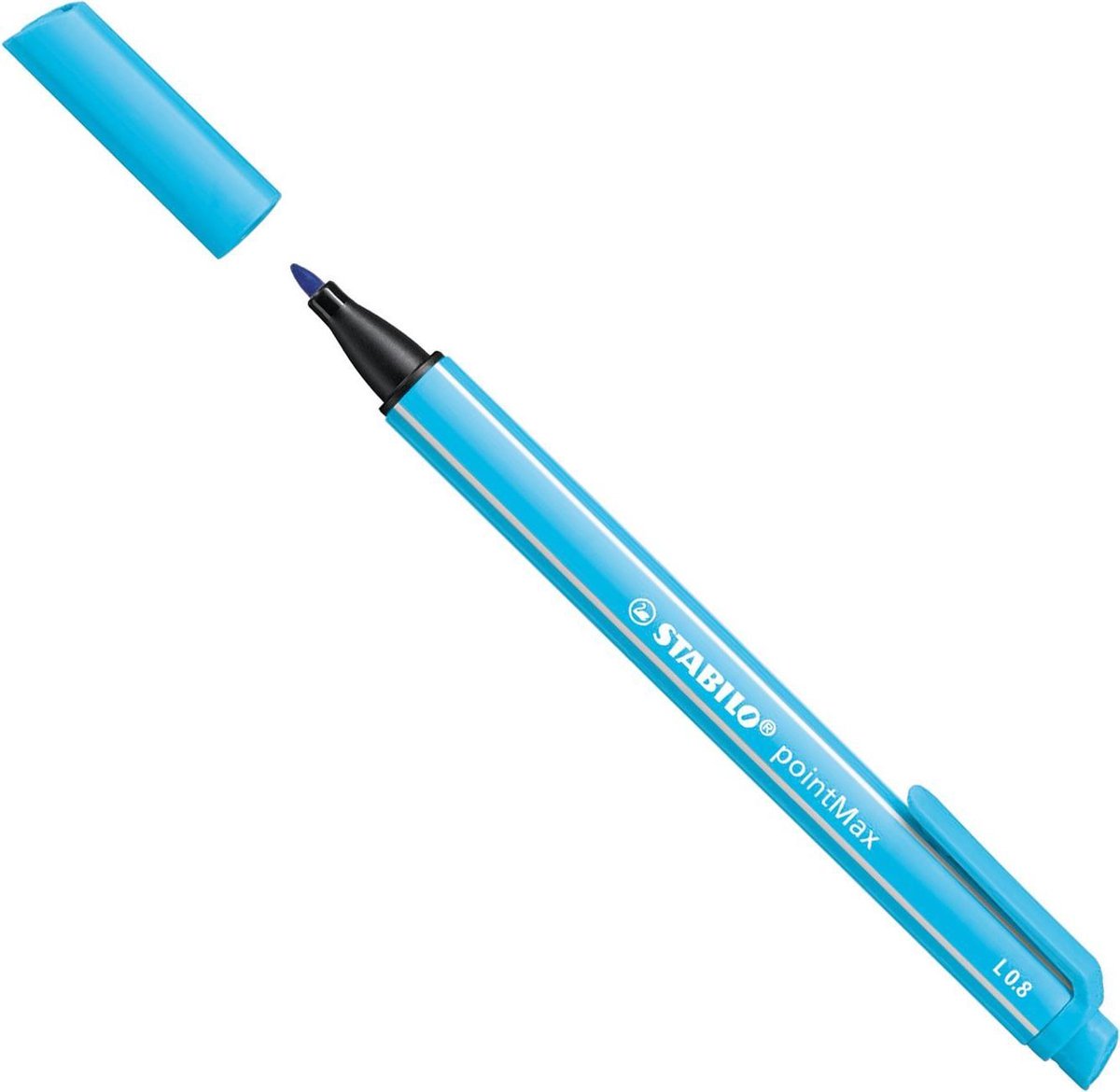 STABILO pointMax - Hardtip Fineliner 0,8 mm - Azuur Blauw - per stuk
