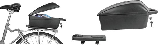 Topkoffer Polisport Luxe met quick release bagagedragerbevestiging - zwart — afbeelding 5