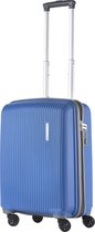 TravelZ Vertical Handbagagekoffer - Luxe TSA handbagage 55cm - Trolley volledig gevoerd - Blauw