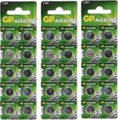 30 pièces (3 blisters de 10 pièces) - Pile bouton alcaline GP LR44 / 76A / V13GA / A76 1,5 V