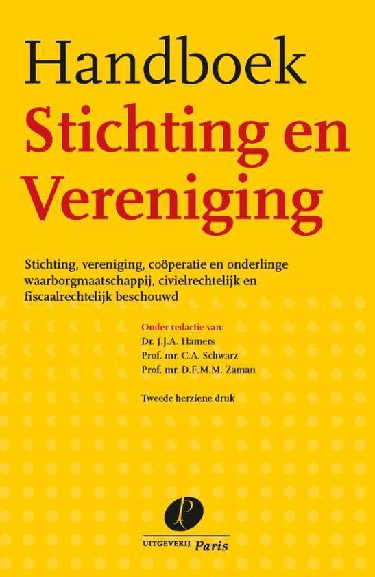Handboek stichting en vereniging - cover