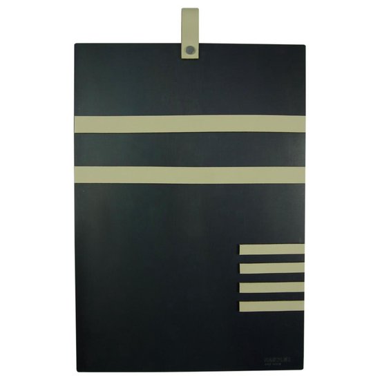 Magneetbord 50x35 Handles and more® CREME / zwart staal (inclusief 6