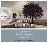 Boekhoes met een schilderachtig tafereel van een landweg met bomen en de tekst 'WOLFGANG HERRNDORF BILDER deiner großen LIEBE'