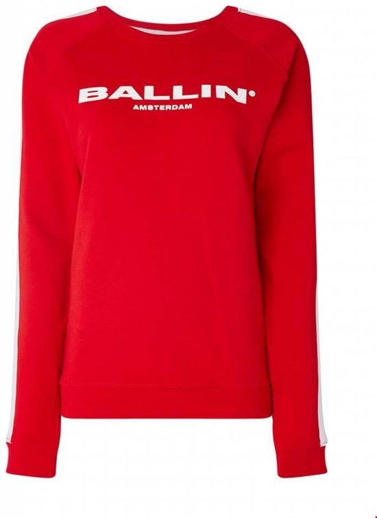 Ballin Amsterdam Striped Sweater Rood / Wit Dames | bol.com