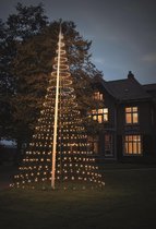 Montejaur - Kerstboomvorm - Vlaggenmastkerstboom - 8 meter - 640 Warmwitte LED Lampjes