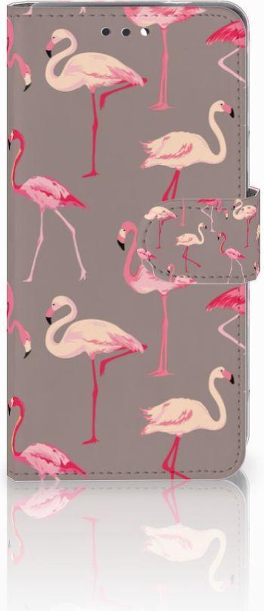 Nokia 3.1 (2018) Telefoonhoesje met Pasjes Flamingo