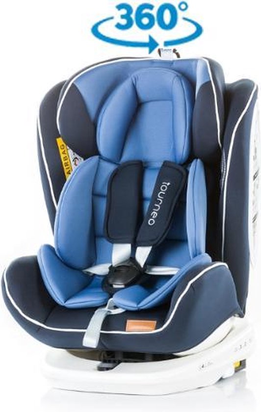 Autostoel Tourneo isofix blauw 0-36 kg 360 graden draaibaar | bol.com