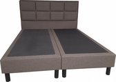 Boxspring Kristal - 2 persoons zonder matras bruin-antraciet mix