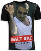 Salt Bae - Digital Rhinestone T-shirt - Zwart