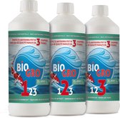 BIOGRO 123 OPSTART PAKKET - 3x1 Liter geschikt voor 25.000L Vijver en aquarium bacteriën voor een beter waterkwaliteit