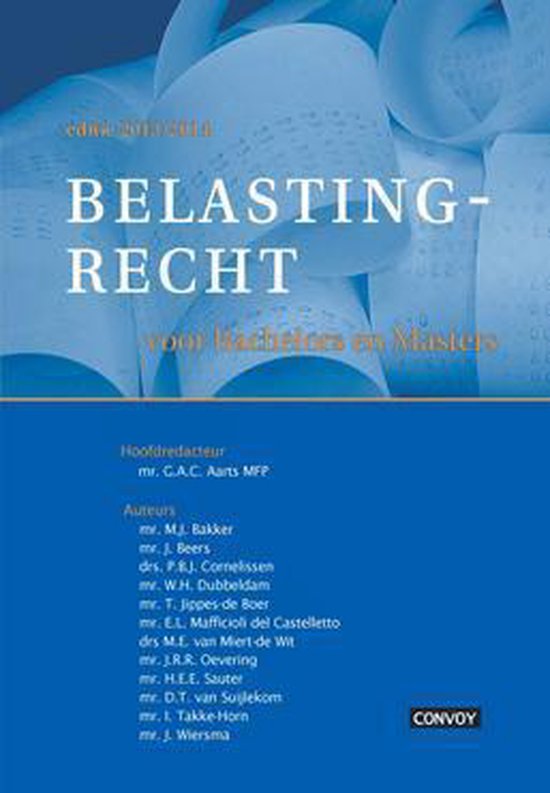 Belastingrecht voor het WO/HBO - Belastingrecht Bachelors 20 ... - cover