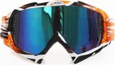 Skibril stoere luxe lens blauw evo frame oranje / zwart N type 10 - ☀/☁