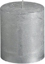 Bolsius Stompkaars metallic zilver 80/68
