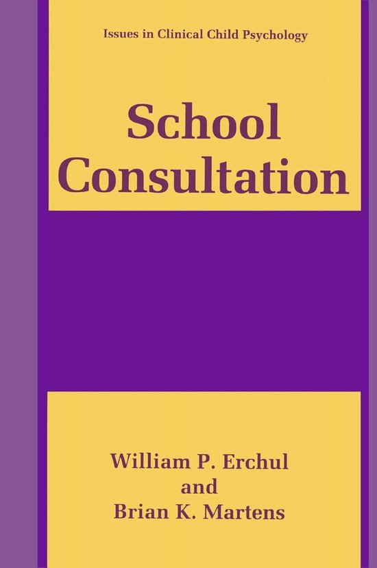 Issues in Clinical Child Psychology - School Consultation - cover