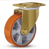 PU zwaarlast zwenkwiel met topplaat - 125mm - 500kg