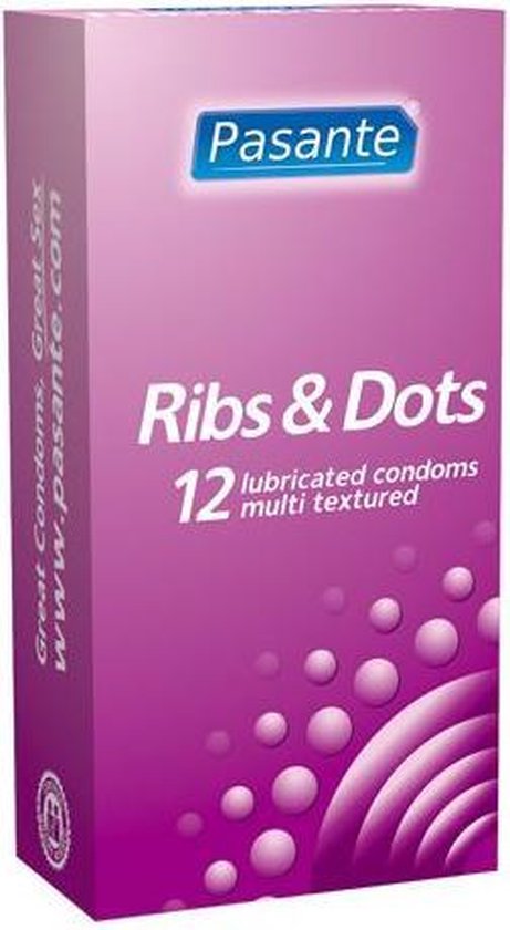 Pasante Ribs & Dots - 12 stuks - Condooms
