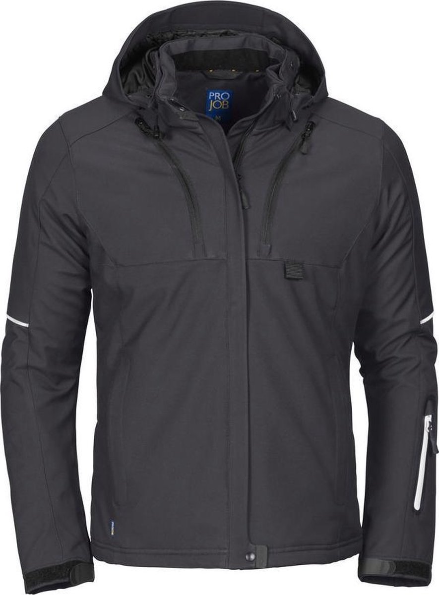 ProJob 3413 DAMES GEVOERDE SOFTSHELL JAS 643413 - Grijs - XS