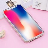 Voor iPhone X groene lommerrijke Rose patroon TPU beschermhoes