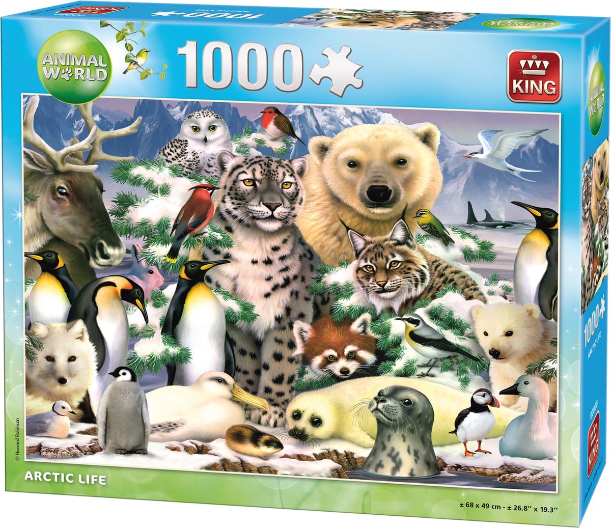 King Puzzel 1000 Stukjes (68 x 49 cm) - Artic Life - Legpuzzel - Dieren