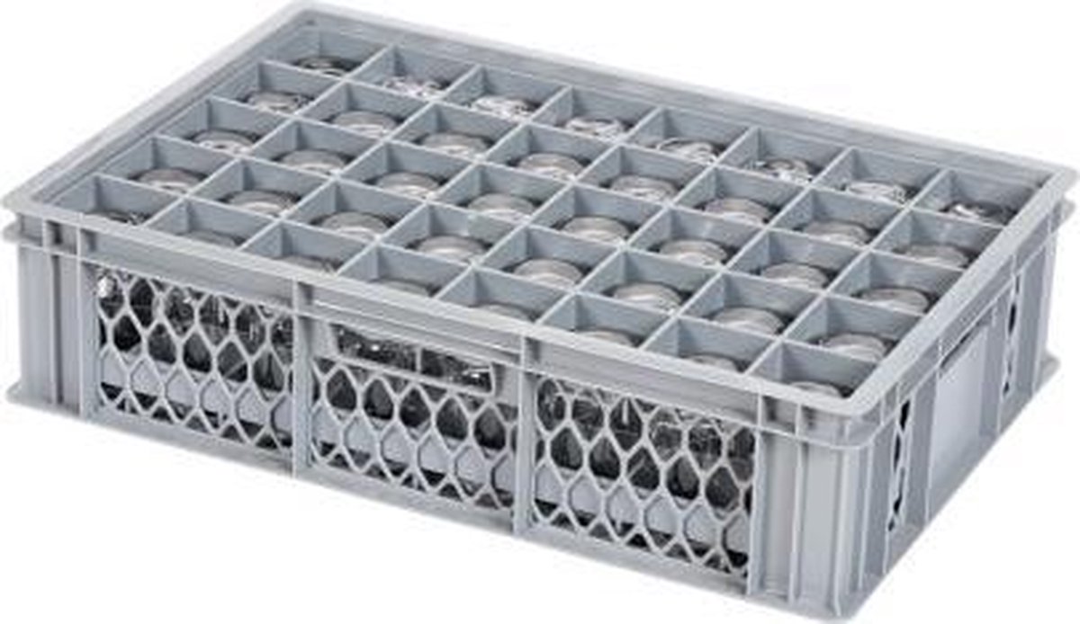Glaskrat - Glazenkrat voor 40 glazen - max. glashoogte 125 mm - max. Ø 65mm