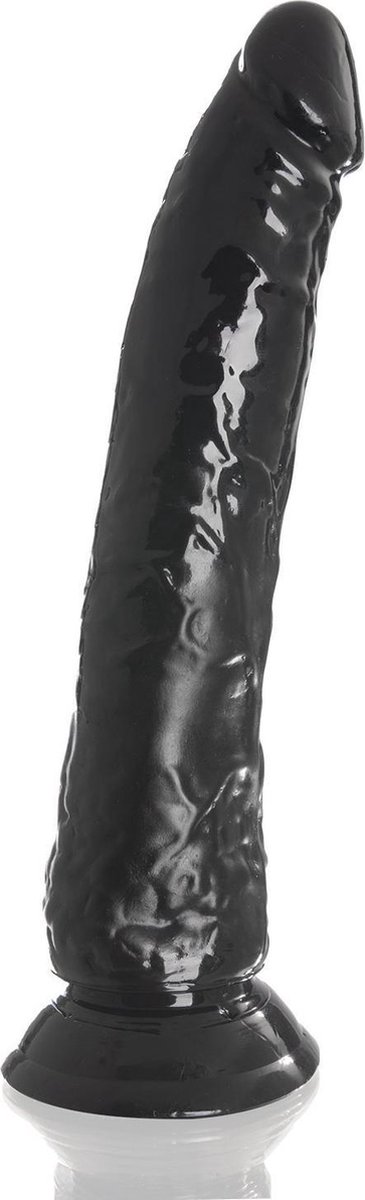 Goedkoopste Dildo Fantasy Pleasure 'being fetish', Dildo met zuignap - Siliconen - zwart, 21 cm lang.