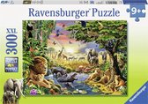 Ravensburger puzzel Avondzon bij de Drinkplaats - Legpuzzel - 300XXL stukjes