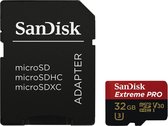 SanDisk Micro SDHC Memory Card "Extreme Pro", 32 GB, V30, UHS-I, 95MB/s + Adapter