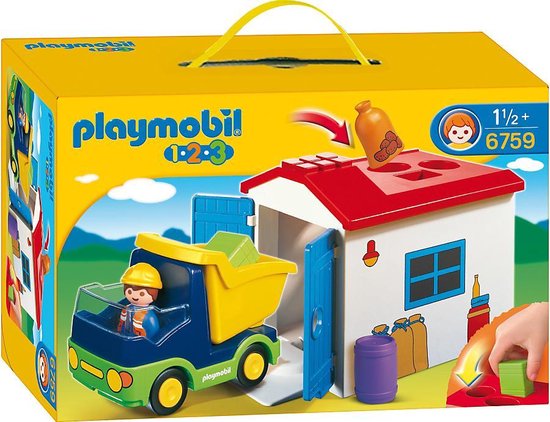 Playmobil 123 Vrachtwagen met Garage - 6759