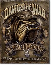 Dawgs of War Metalen wandbord 31,5 x 40,5 cm.