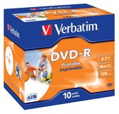 Verbatim 43521 DVD-R Wide Inkjet Printable ID Brand