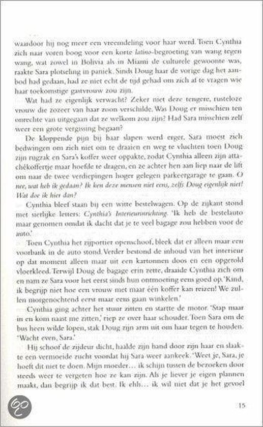 Een pagina met Nederlandse tekst, beginnend met 'waardoor hij nog meer een vreemdeling voor haar werd.' en eindigend met 'en een handige glimlach op haar gezicht.'