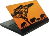 Tom Laptop Sticker Olifanten Oranje/zwart