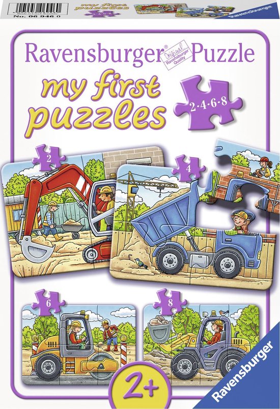 Isoleren Symptomen Pathologisch Ravensburger Mijn favoriete bouwwagens - My First puzzels - 2+4+6+8 stukjes  - kinderpuzzel | bol.com