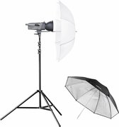 Walimex VE-150 Excellence apparatuurset voor fotostudio Zwart, Zilver, Wit