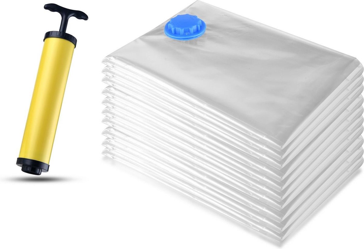 VMCA Vacuumzakken Set 10 Stuks 1 Pomp In Verpakking Vacuum Opbergzakken - Voor Kledingkast Koffers -