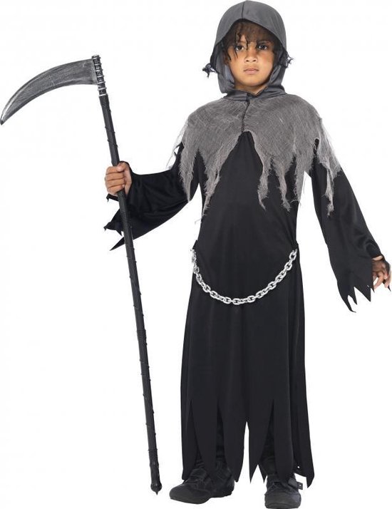 goochelaar te ontvangen Uitgaven Halloween kleding Magere Hein kostuum voor kinderen L (145-158) | bol.com