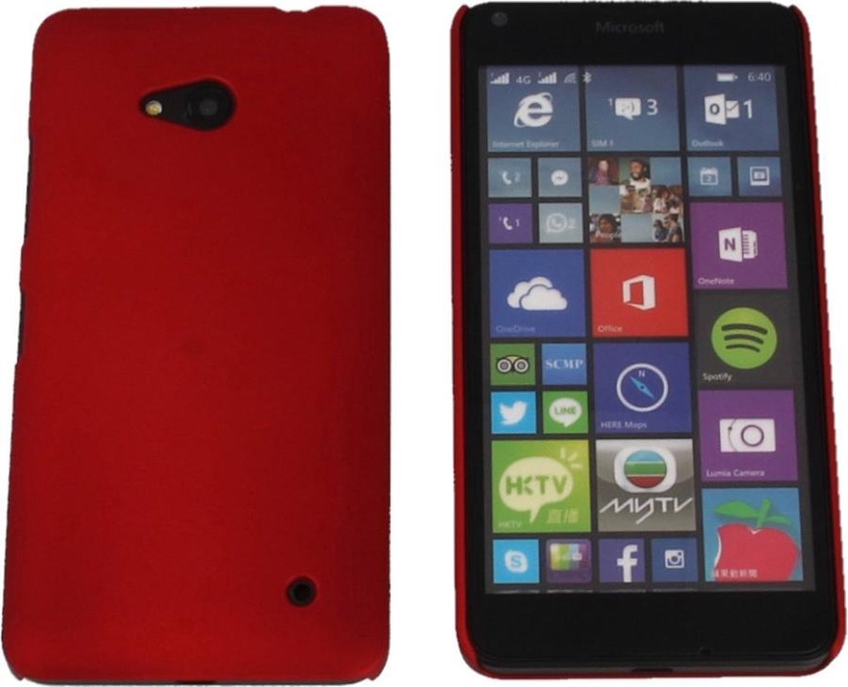 Microsoft Lumia 640 Hard Case Hoesje Bordeaux Rood Red