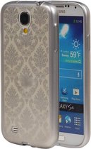 Zilver Brocant TPU back case cover hoesje voor Samsung Galaxy S4