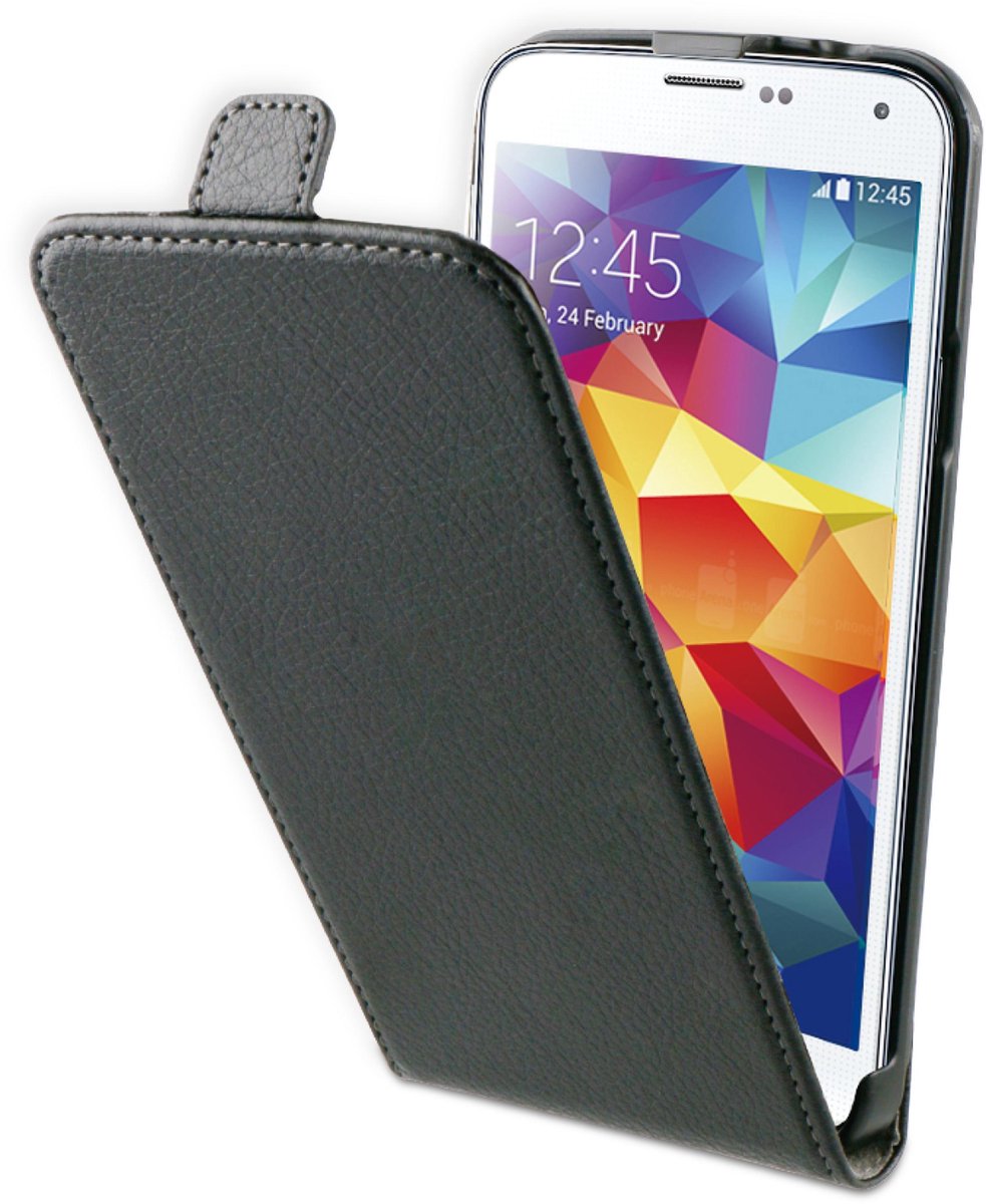 BeHello Flip Case voor Samsung Galaxy S5/S5 Neo - Zwart