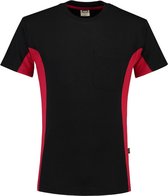 Tricorp bi-color t-shirt - Workwear - 102002 - zwart-rood - maat  XL