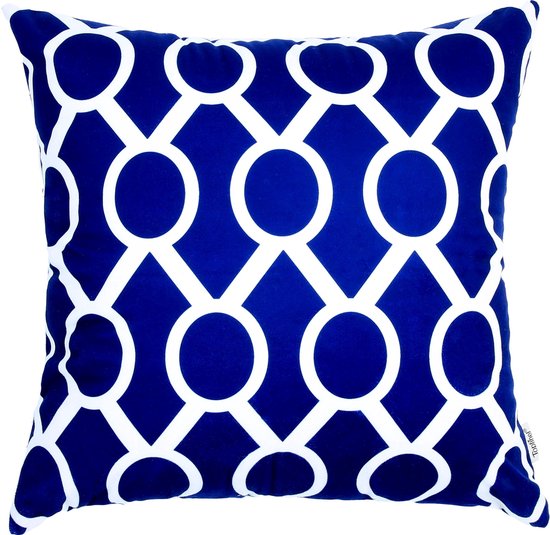 Sierkussen 45x45 cm Indigo island Amsterdam Blauw retro 1 Sierkussen 45x45 cm Indigo island Amsterdam Blauw retro 1