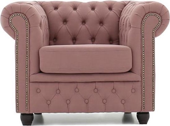 Hedendaags bol.com | The Original Chesterfield - Stof - Pitch Oud Roze Fauteuil TR-64