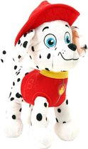 Nickelodeon Knuffel Paw Patrol Marshall 21 Cm Wit/rood