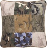 Dutch Decor kussenhoes quilted - 45x45 cm - Olijf