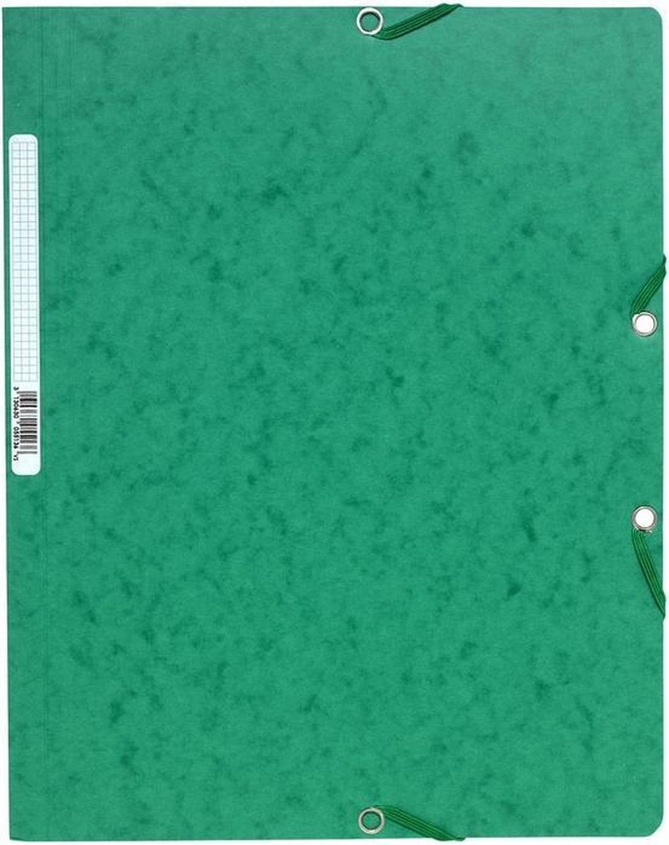 Exacompta Elastomap zonder klep in glanskarton 400gm2 - A4 - Groen - 5513E