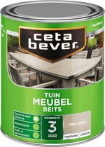 CetaBever Tuinmeubel Beits - Zijdeglans - Grey wash - 750 ml