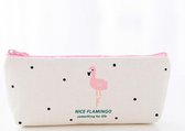 Girly Flamingo Pennenzak – Wit/ Roze